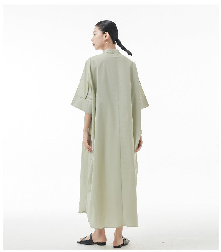 Summer Plus Sizes Long Cozy Dresses-Dresses-Gray-One Size-Free Shipping Leatheretro