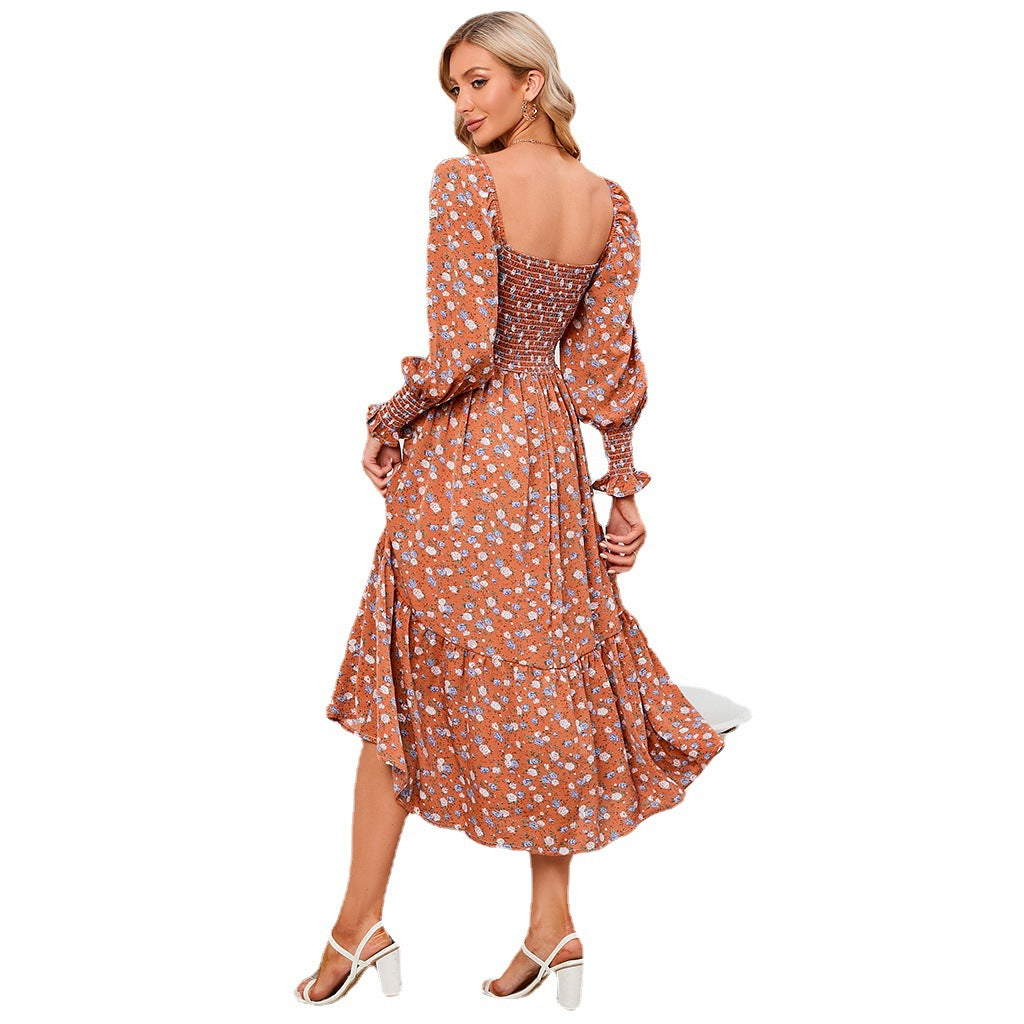 Summer Chiffon Long Spring Dresses-Dresses-Apricot-S-Free Shipping Leatheretro