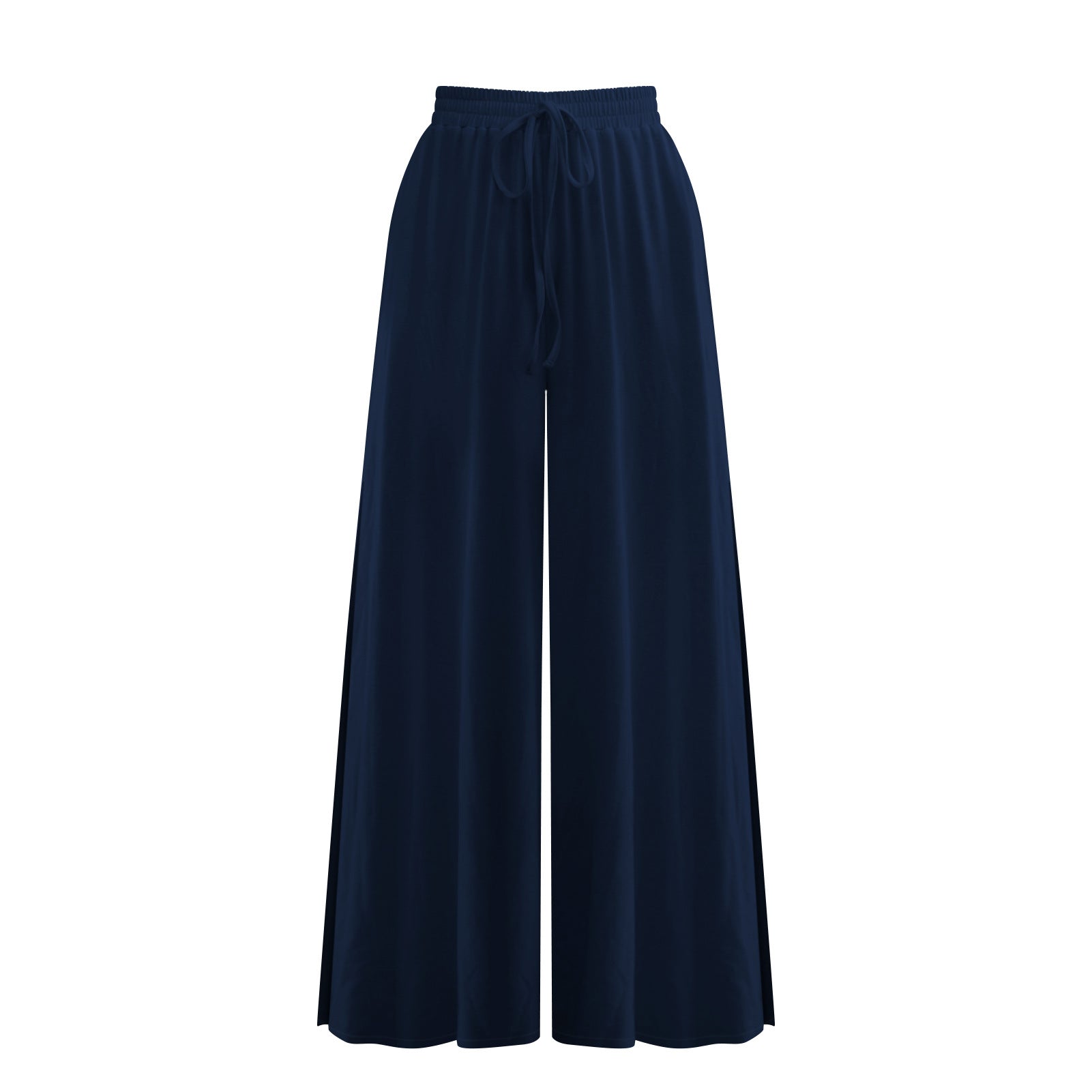 Casual Side Split Women Summer Pants-Pants-Navy Blue-S-Free Shipping Leatheretro