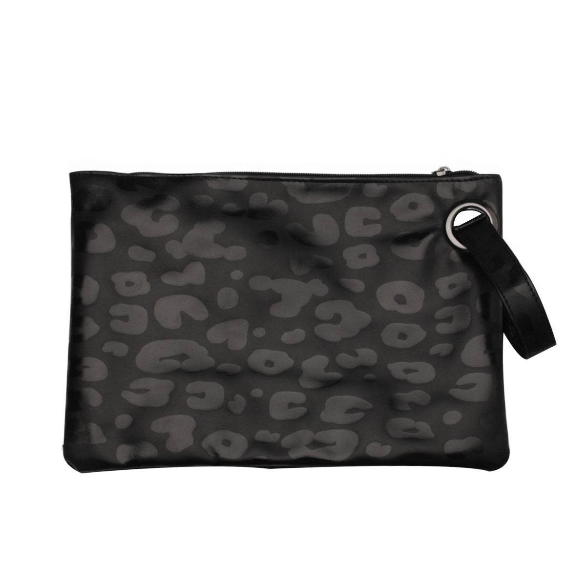 Women Sunflower Print Pu Leather Evening Clutch Bags-Handbags, Wallets & Cases-Black Leopard-Free Shipping Leatheretro