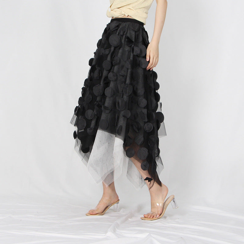 Fashion Designed Women Summer Black Irregular Skirts-Skirts-Black-S-Free Shipping Leatheretro