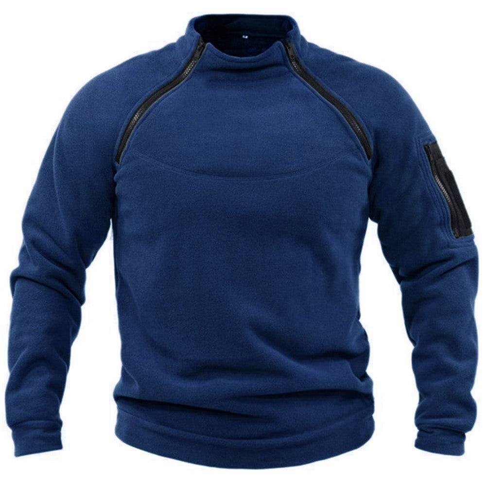 Warm Turtleneck Pullover Sweaters for Men-Navy Blue-S-Free Shipping Leatheretro