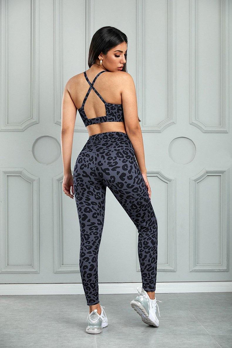 New Fashion High Waist Yoga Sports Suits-Activewear-Gray-1-S-Free Shipping Leatheretro