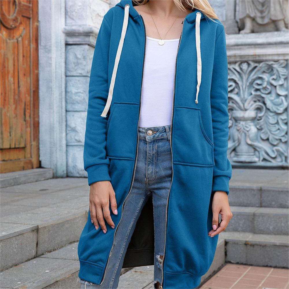 Casual Loose Plus Sizes Hoodies-Shirts & Tops-Blue-S-Free Shipping Leatheretro