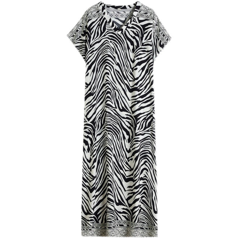 Summer Zebra Design Long Dresses-Dresses-The same as picture-One Size-Free Shipping Leatheretro