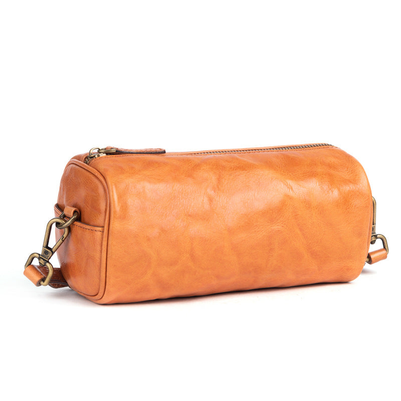 Vintage Leather Bucket Crossbody Bag for Women 2276-Leather Handbags for Women-Red-Free Shipping Leatheretro