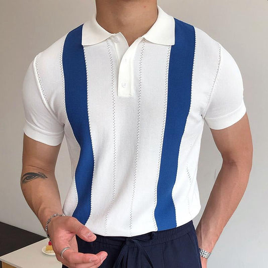 Summer Short Sleeves Business Polo T Shirts for Men-Shirts & Tops-White-S-Free Shipping Leatheretro