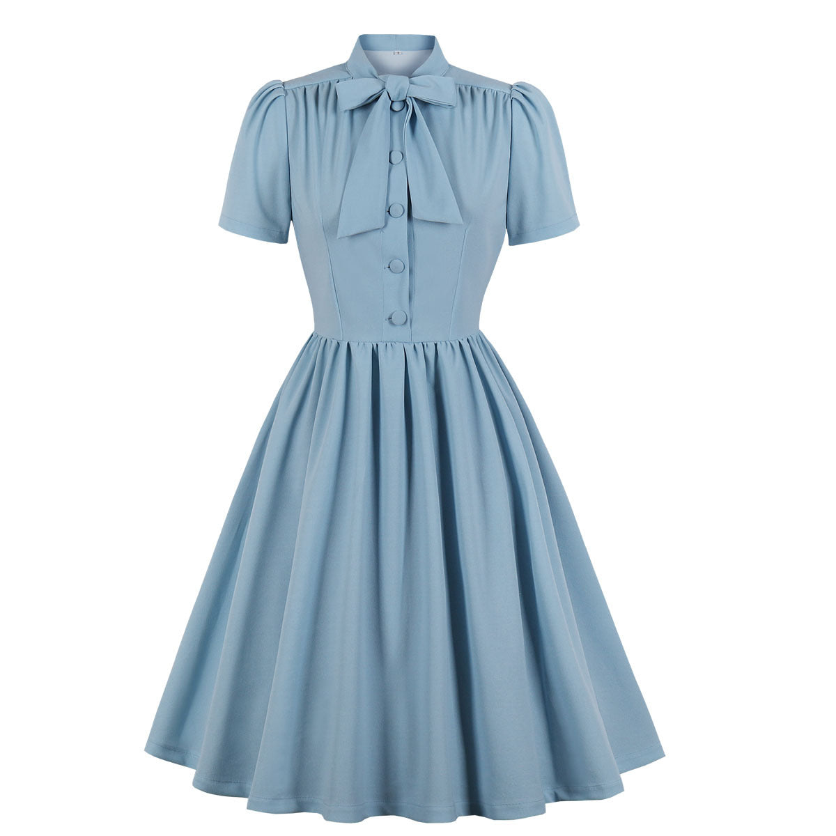 Classy Bowknot Design Women Dresses-Dresses-Light Blue-S-Free Shipping Leatheretro