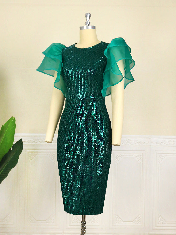 Sexy See Through Green Evening Party Dresses-Dresses-Green-S-Free Shipping Leatheretro