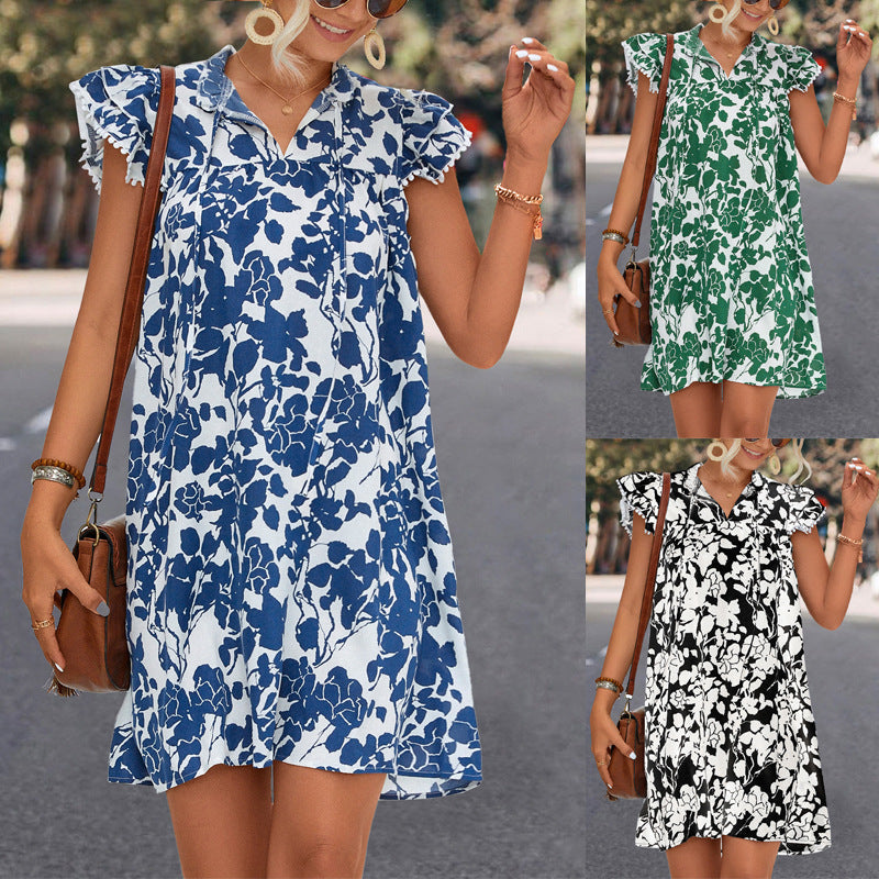 Casual Summer Daily Sun Dresses-Dresses-Green-S-Free Shipping Leatheretro