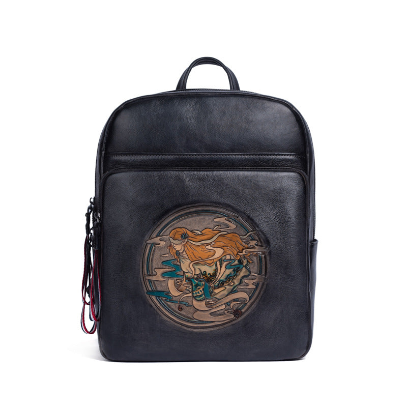 Vintage Cowhide Handmade Leather Laptop Backpack 9772-Backpacks-Brown-Free Shipping Leatheretro