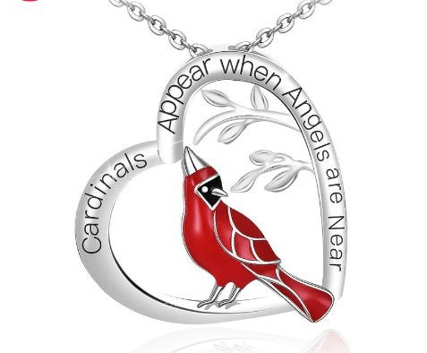 Lovely Red Birds Designed Necklace for Women-Necklaces-A-Free Shipping Leatheretro