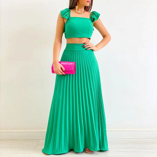 Fashion Women Dress Suits-Dresses-Green-S-Free Shipping Leatheretro