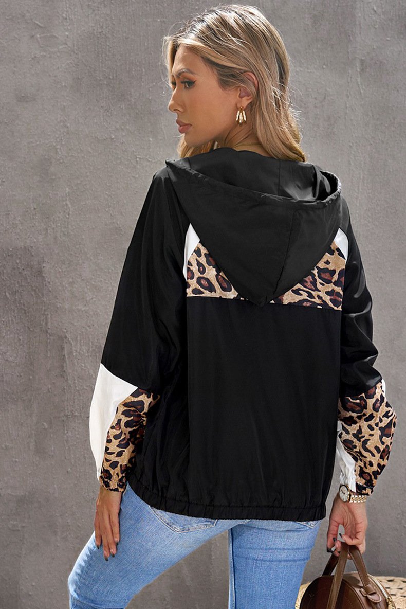 Casual Women Leopard Loose Hoodies Tops-Shirts & Tops-Black-S-Free Shipping Leatheretro