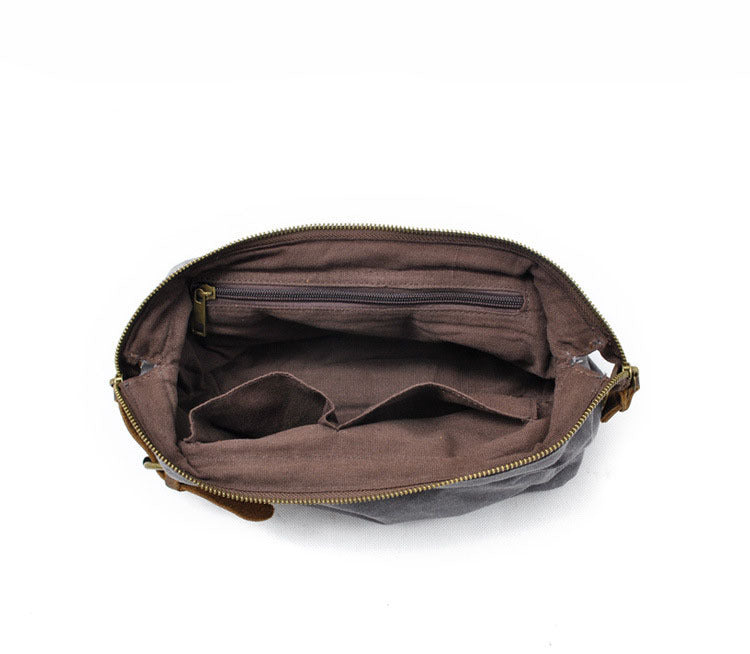 Vintage Men's Canvas Toiletry Bag 9161-Cosmetic & Toiletry Bags-Black-Free Shipping Leatheretro