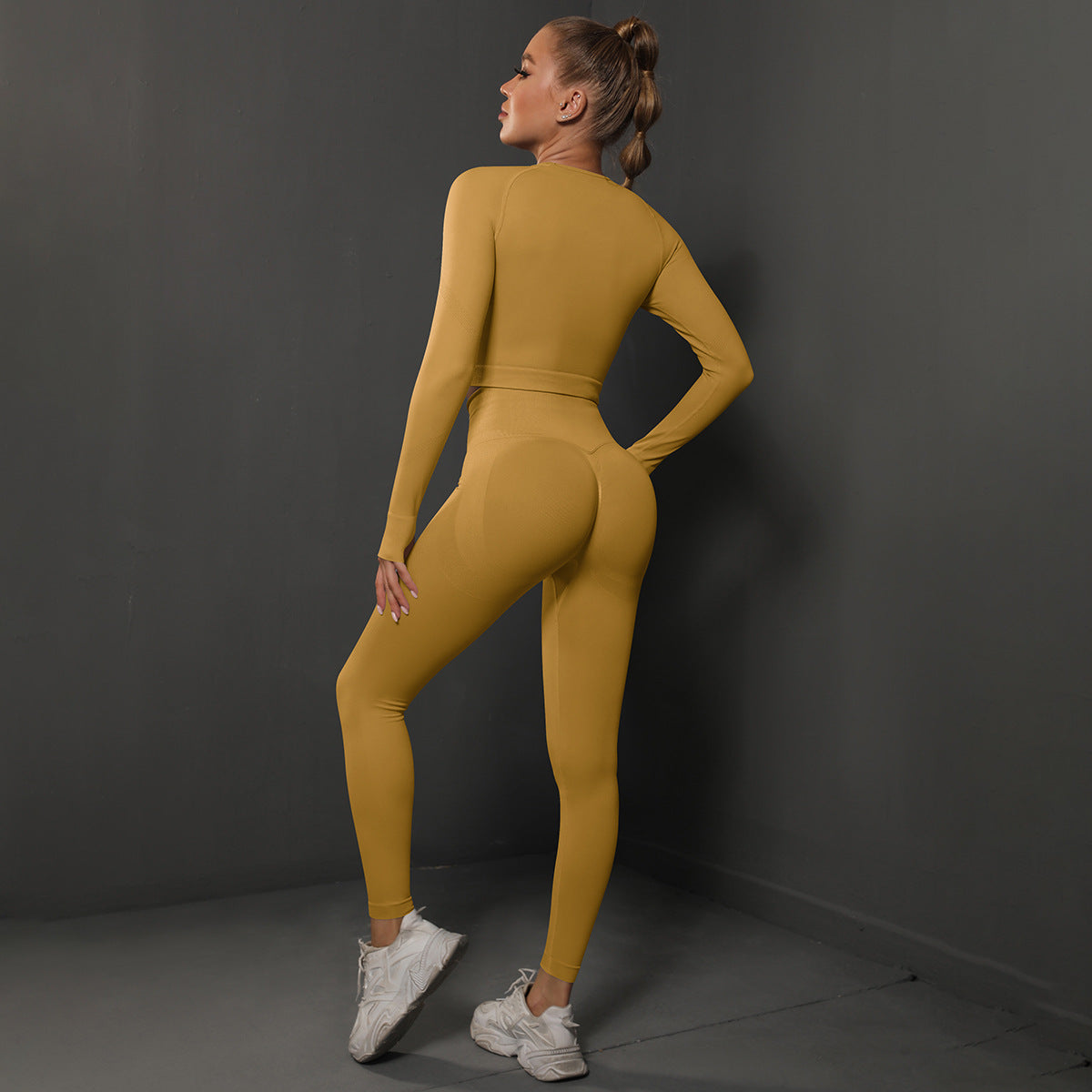 Fashion Simple Style Sports Yoga Suits for Women-Activewear-Black-S-Free Shipping Leatheretro