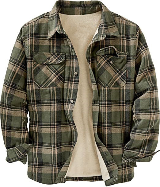 Casual Long Sleeves Velvet Men's Jacket-Coats & Jackets-Green Gray-S-Free Shipping Leatheretro