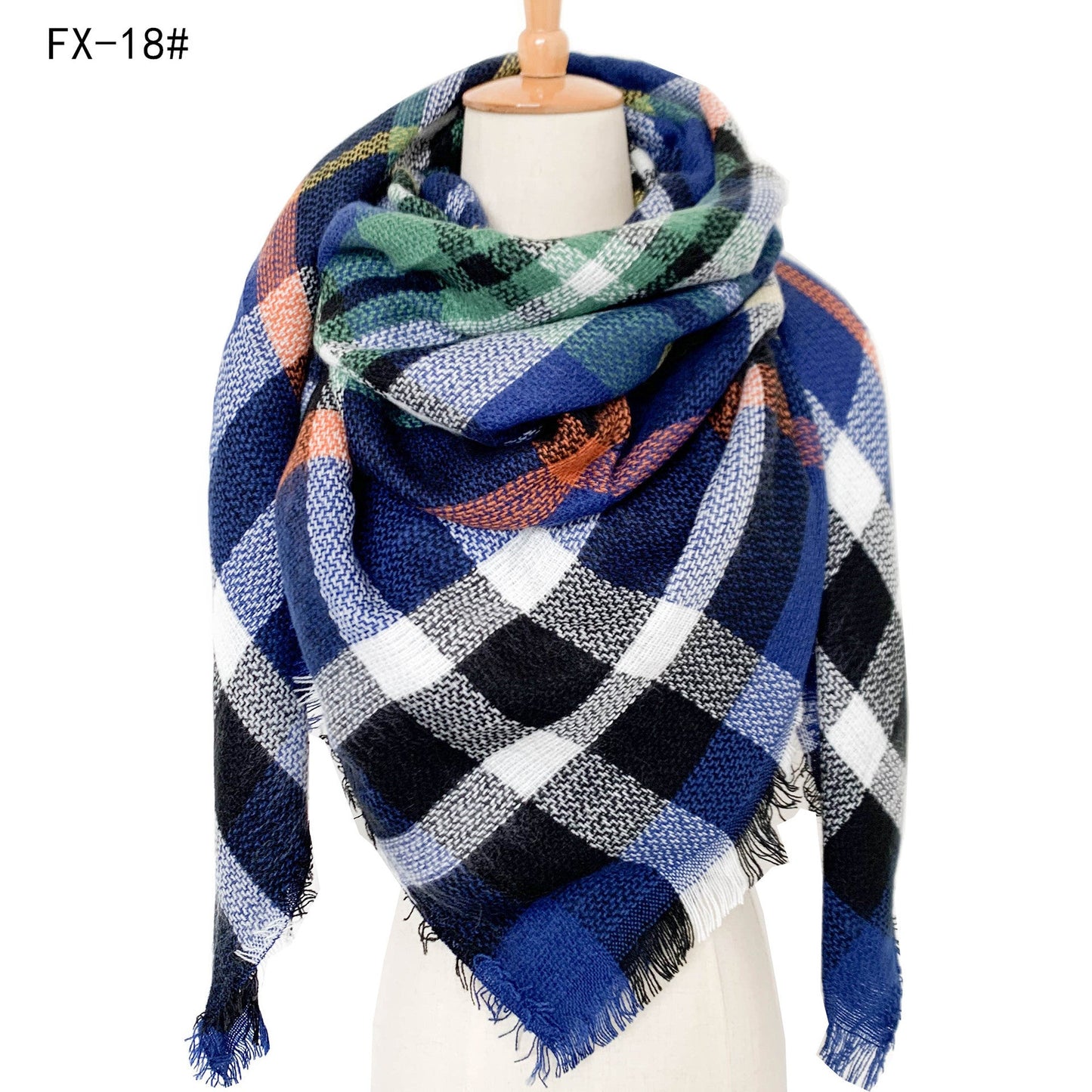 Colorful Soft Winter Scarfs for Women-scarves-18#-140cm-Free Shipping Leatheretro