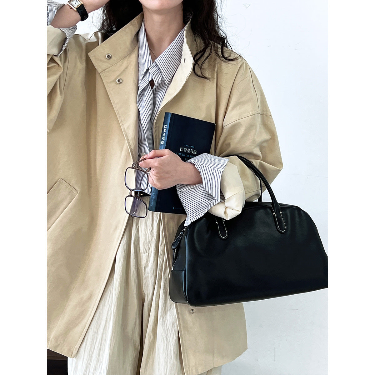 Fashion Stand Collar Oversize Coats-Coats & Jackets-Apricot-M-Free Shipping Leatheretro