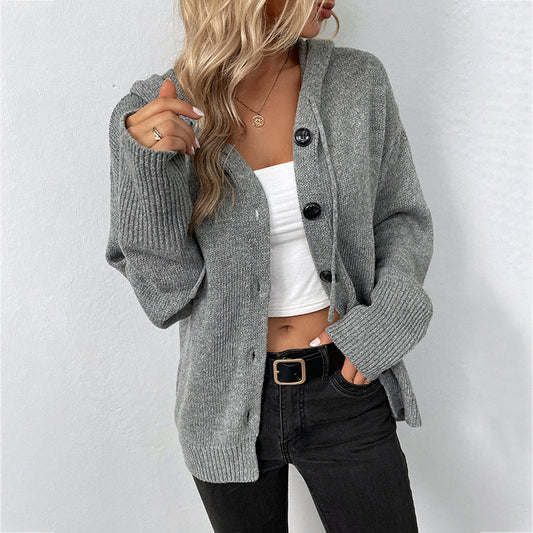 Fashion Drawstring Knitted Cardigan Coats for Women-Coats & Jackets-Gray-S-Free Shipping Leatheretro