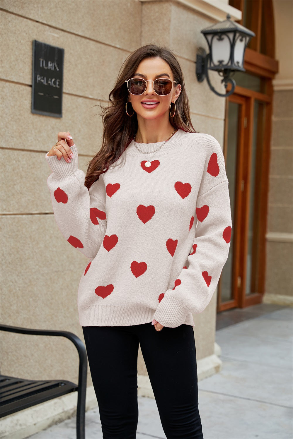 Casual Sweetheart Design Pullover Knitted Sweaters-Shirts & Tops-Red Apricot-S-Free Shipping Leatheretro