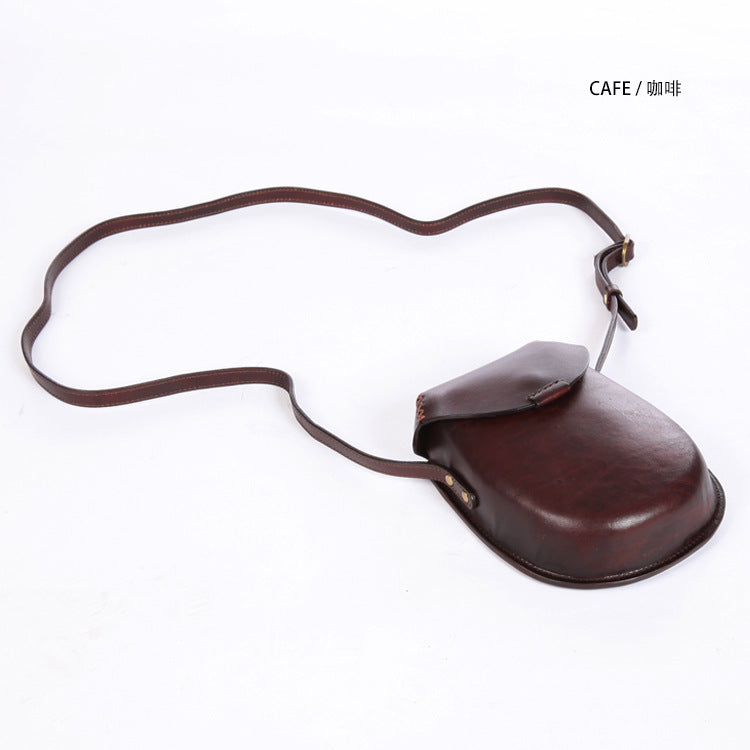 Handmade Sewing Vege Tanned Leather Samll Bag for Women-Handbags-Coffee-Free Shipping Leatheretro