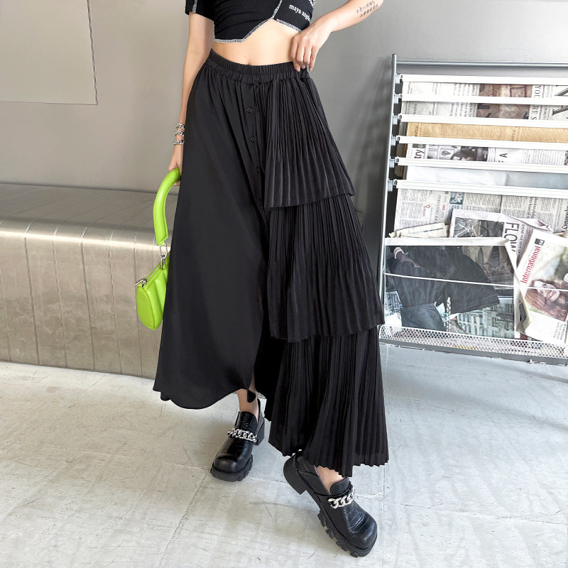 Summer Black High Waist Women Skirts-Skirts-Black-One Size-Free Shipping Leatheretro
