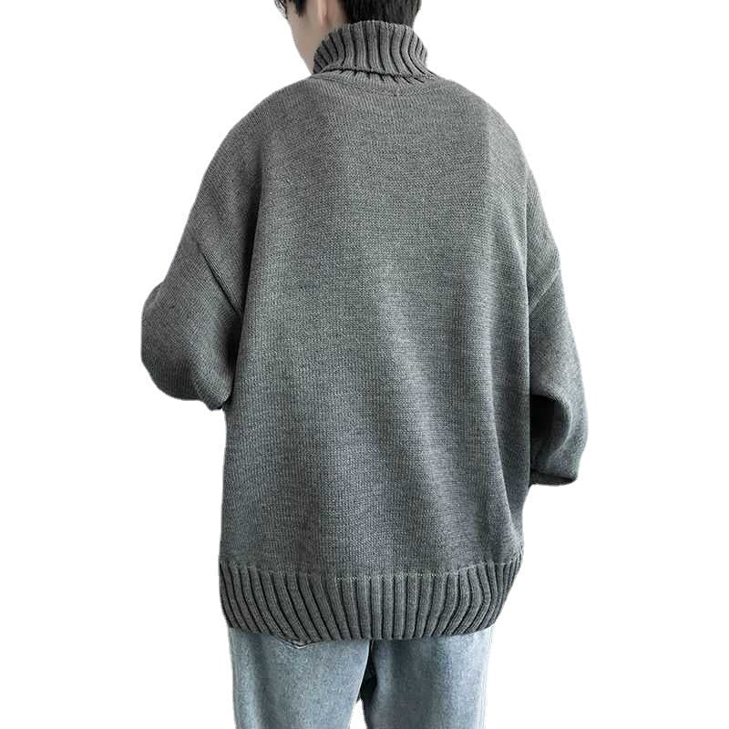 Winter Turtleneck Knitting Pullover Sweaters for Men-Sweater&Hoodies-Black-M 45-55kg-Free Shipping Leatheretro