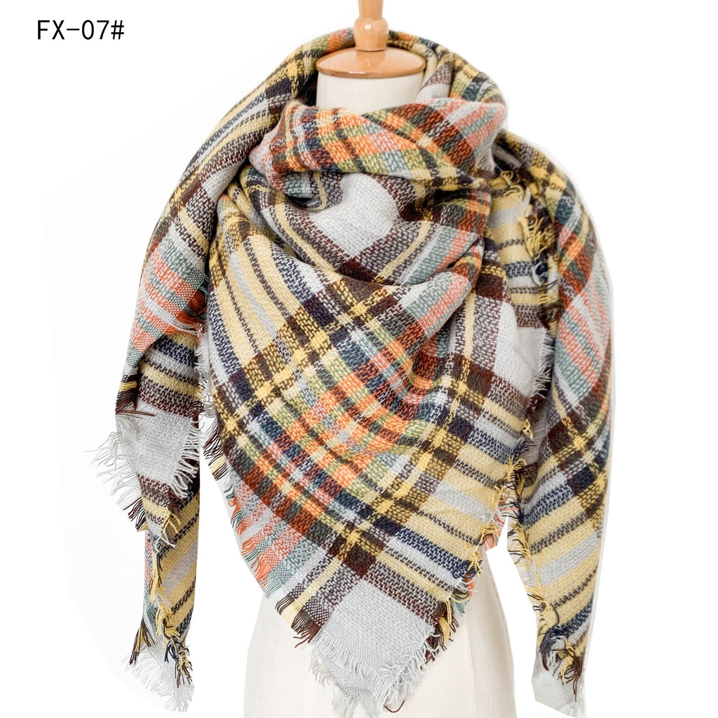 Colorful Soft Winter Scarfs for Women-scarves-7#-140cm-Free Shipping Leatheretro