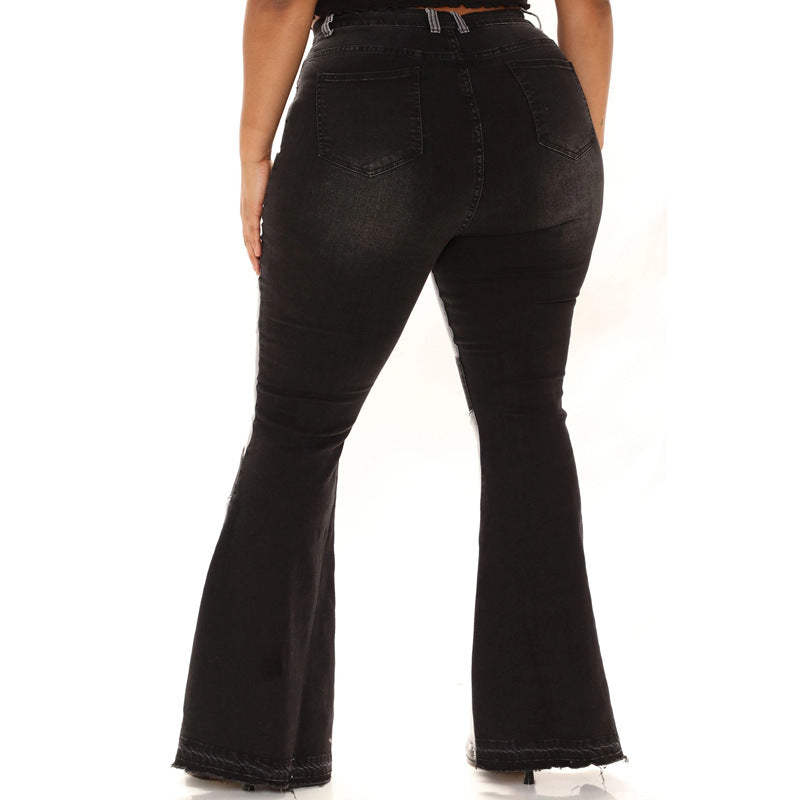 Fashion Plus Sizes Denim Jeans for Women-Pants-Black-S-Free Shipping Leatheretro