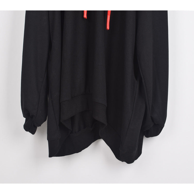 Black Long Sleeves Winter Hoodies for Women-Shirts & Tops-Black-One Size-Free Shipping Leatheretro