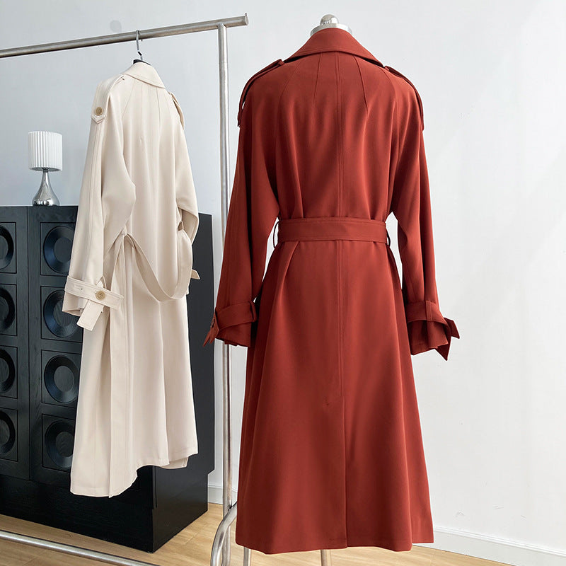 Fashion Loose Long Trench Coats for Women-Coats & Jackets-Black-S-Free Shipping Leatheretro