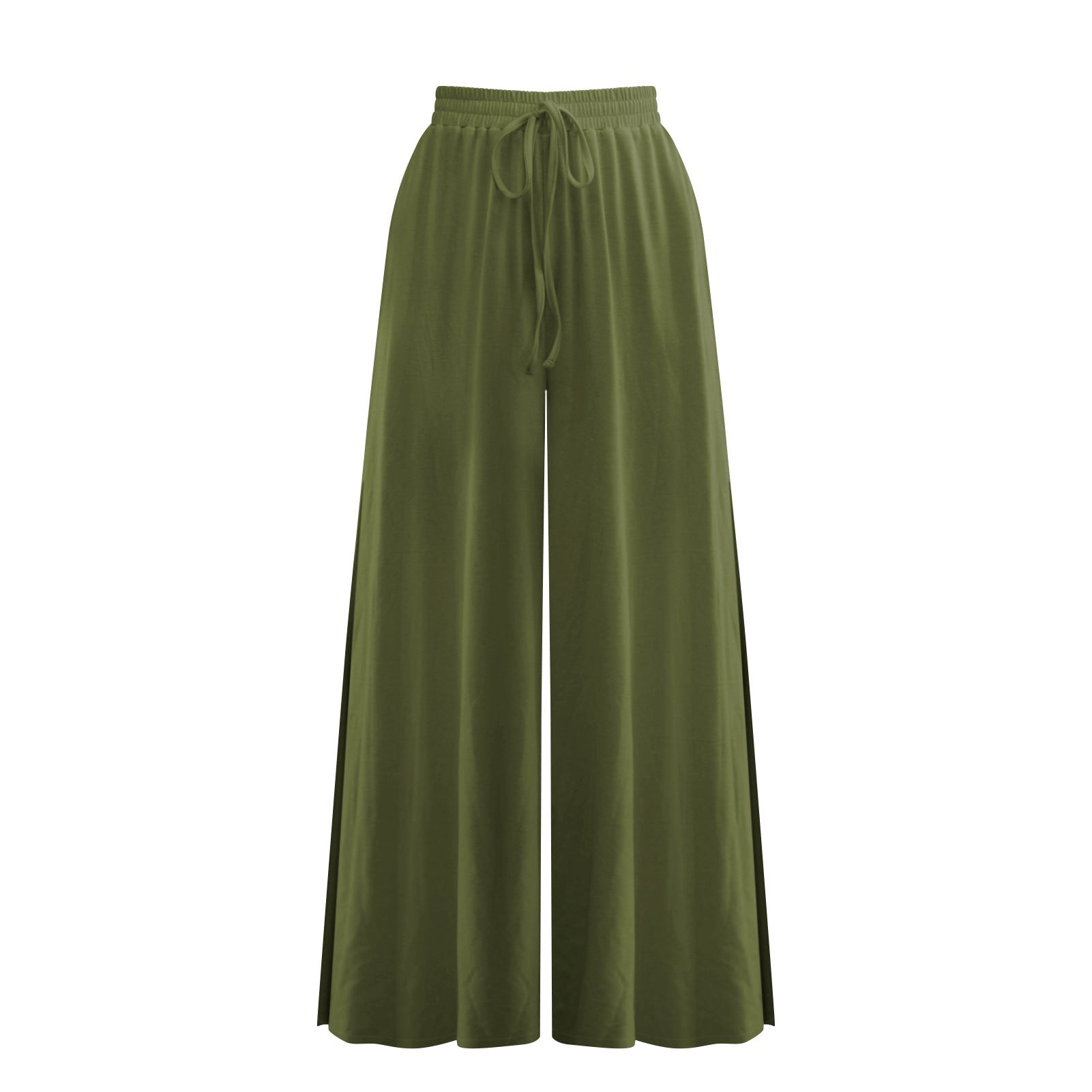 Casual Side Split Women Summer Pants-Pants-Army Green-S-Free Shipping Leatheretro