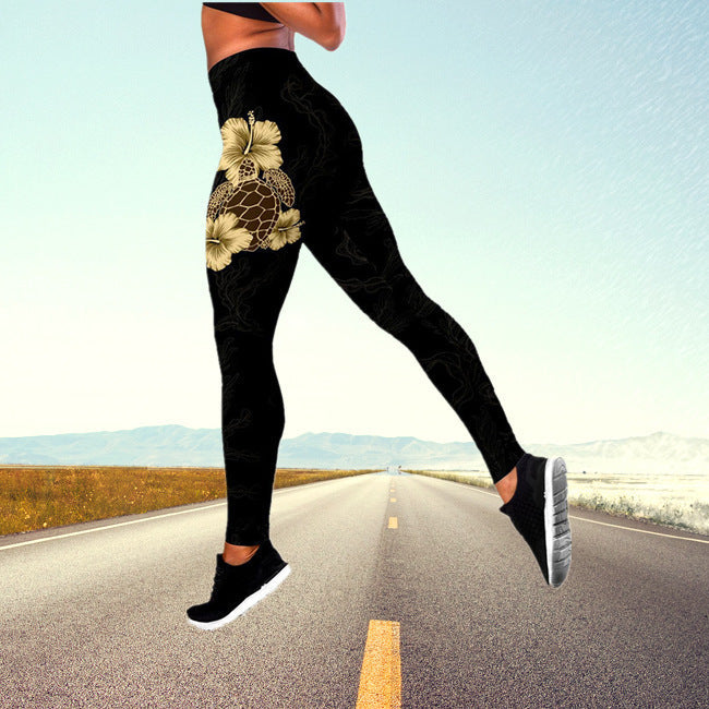 Sexy Butterfly Design High Waist Yoga Leggings-Activewear-Black-S-Free Shipping Leatheretro