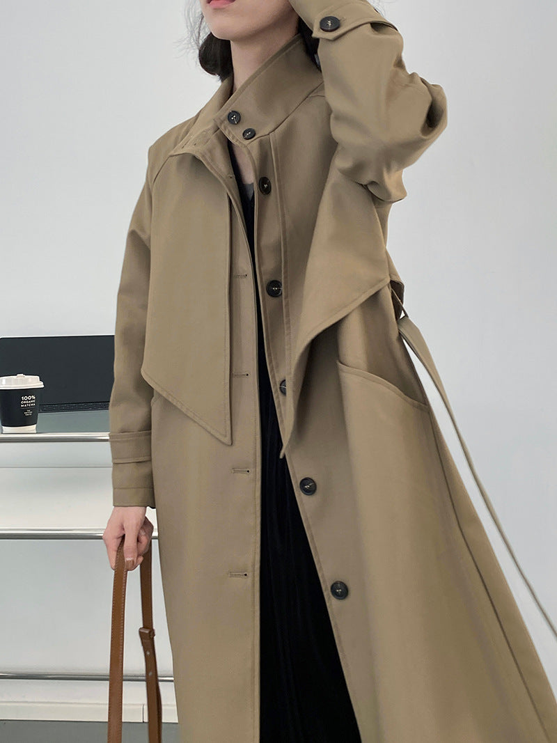 Designed Winter Long Overcoat for Women-Coats & Jackets-Black-L-Free Shipping Leatheretro