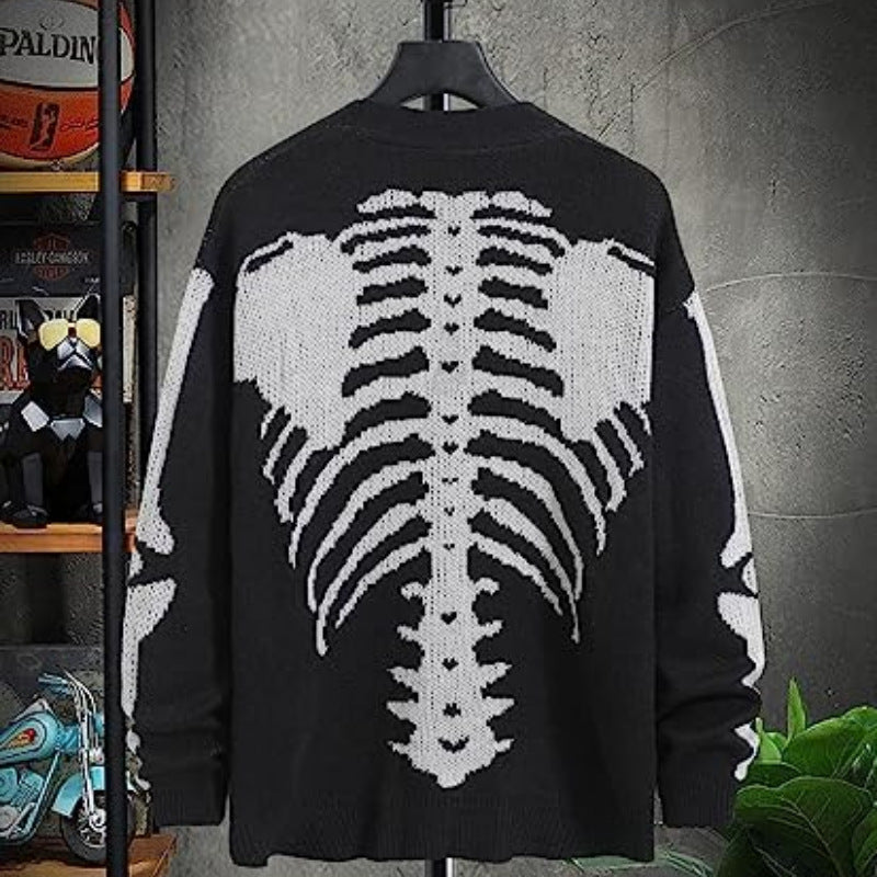 Fashion Halloween Winter Knitted Cardigan Sweaters-Shirts & Tops-Black-S-Free Shipping Leatheretro