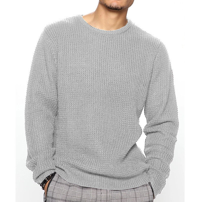 Casual Pullover Knitted Sweaters for Men-Shirts & Tops-Light Gray-S-Free Shipping Leatheretro