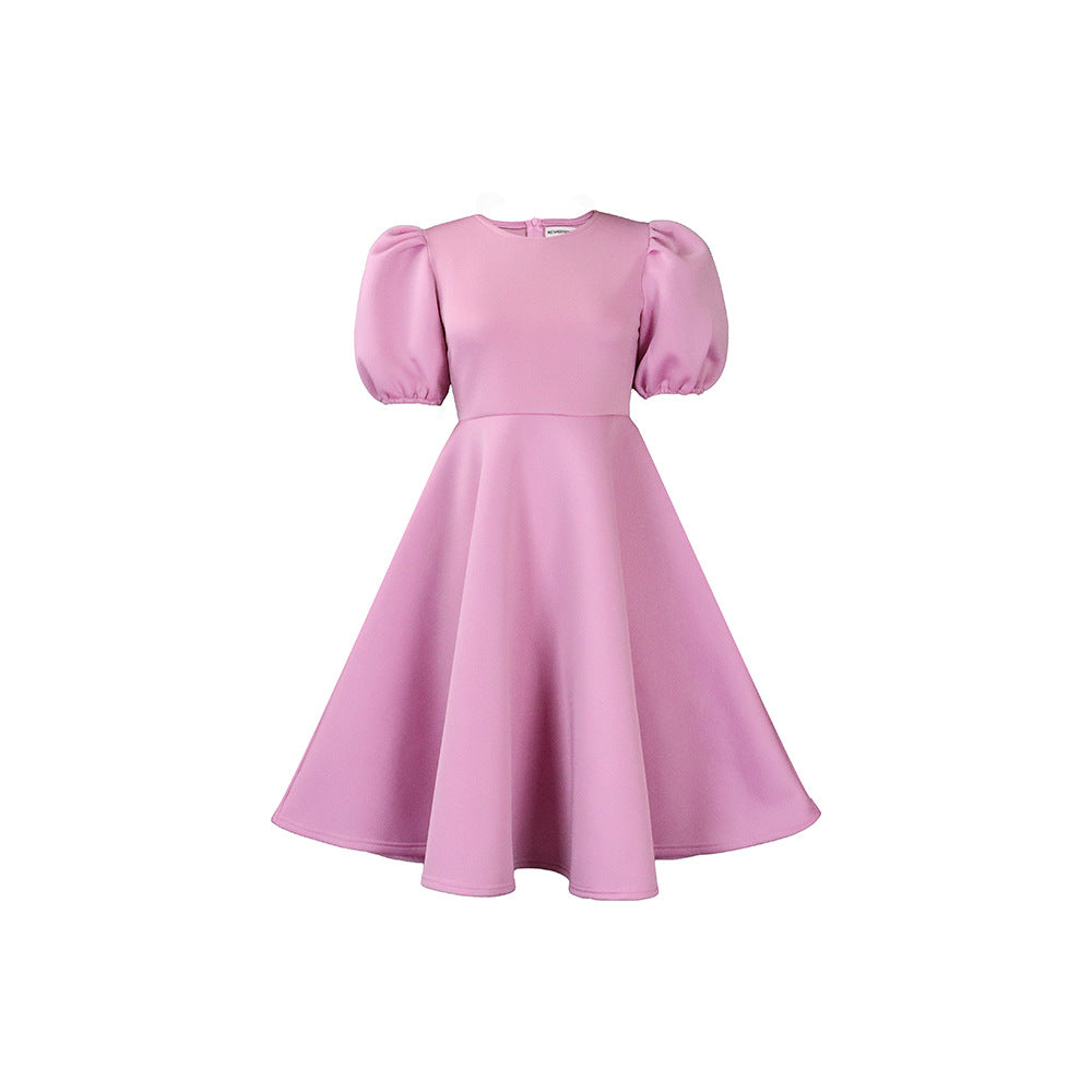 Fashion Plus Sizes A Line Dresses-Dresses-Pink-S-Free Shipping Leatheretro