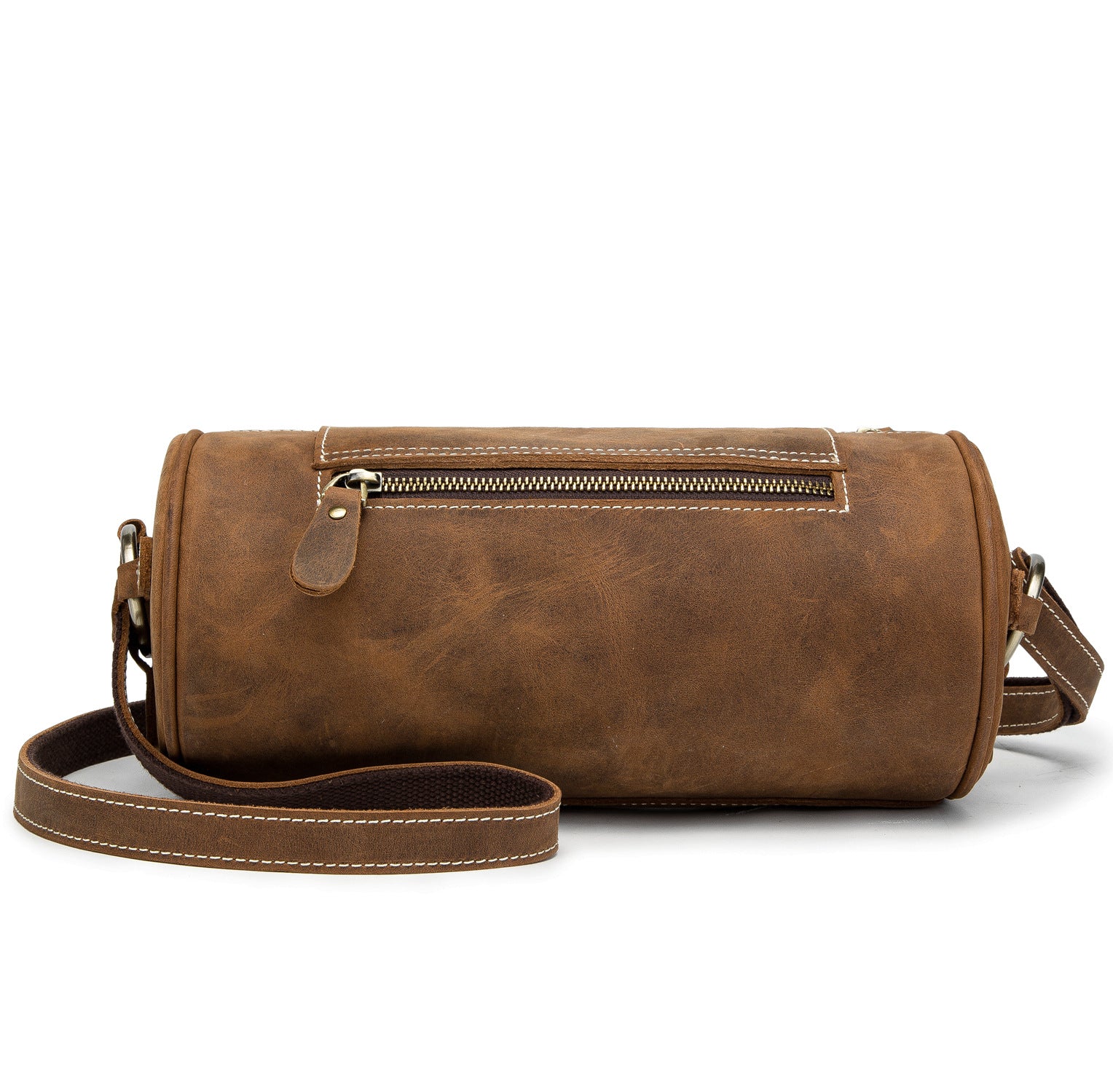 Fashion Samll Leather Barrel Bag XY001-Leatehr Barrel Bag-Dark Brown-Free Shipping Leatheretro