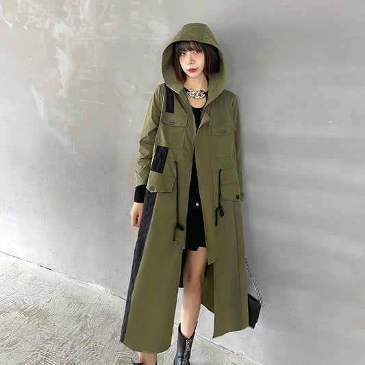 Cool Women Long Sleeves Jacket Overcoats-Outerwear-Army Green-One Size-Free Shipping Leatheretro