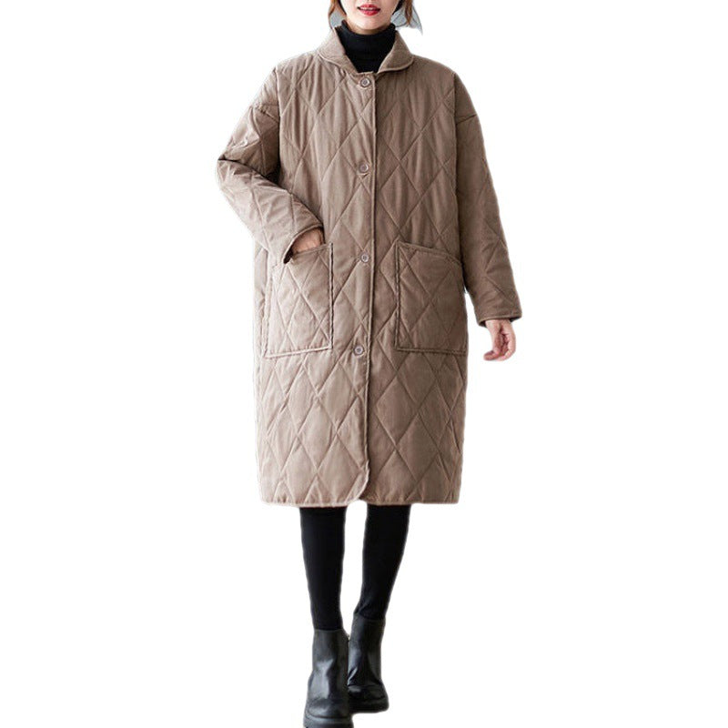 Plus Sizes Cotton Winter Coats for Women-Coats & Jackets-Light Coffee-M-Free Shipping Leatheretro