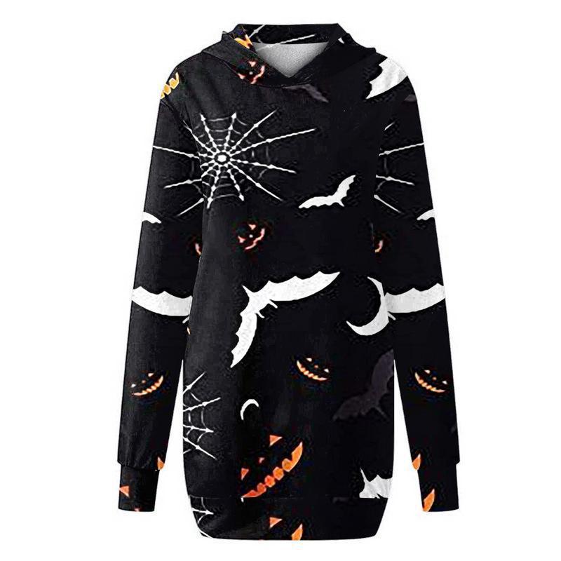 Happy Halloween Plus Sizes Women Hoodies-Shirts & Tops-Yellow-S-Free Shipping Leatheretro