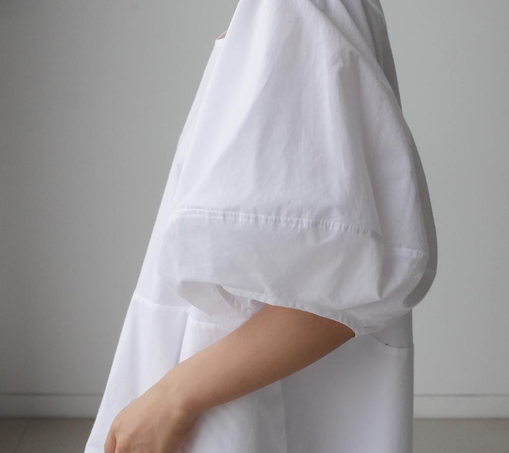 Loose Cozy Puff Sleeves Long Dresses-Maxi Dresses-White-S-Free Shipping Leatheretro