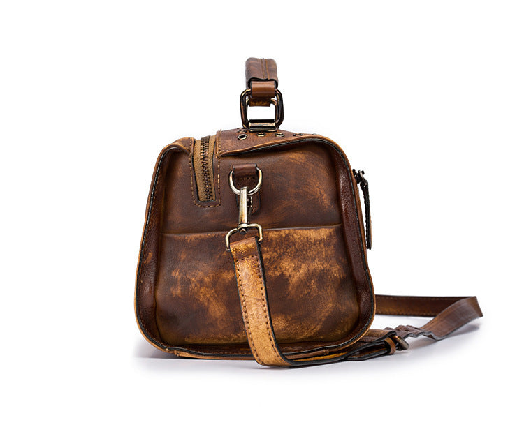 Vintage Large Storage Handmade Leather Handbags 2011-Leather Handbags for Women-Red-Free Shipping Leatheretro