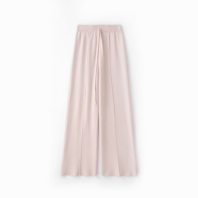Casual Soft High Waist Winter Wide Legs Pants-White-One Size 45kg-65kg-Free Shipping Leatheretro