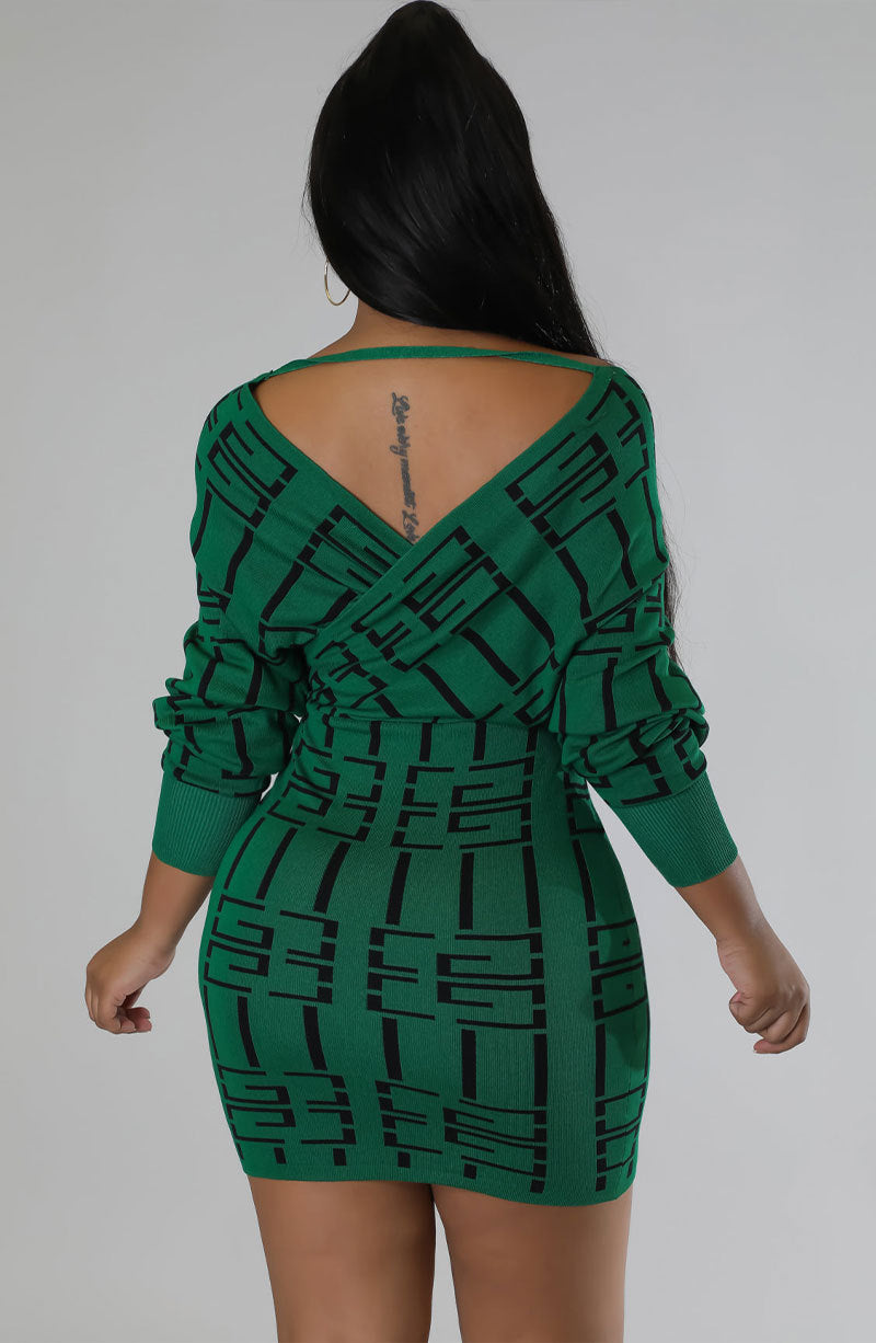 Sexy Long Sleeves Mini Dresses-Dresses-Green-S-Free Shipping Leatheretro