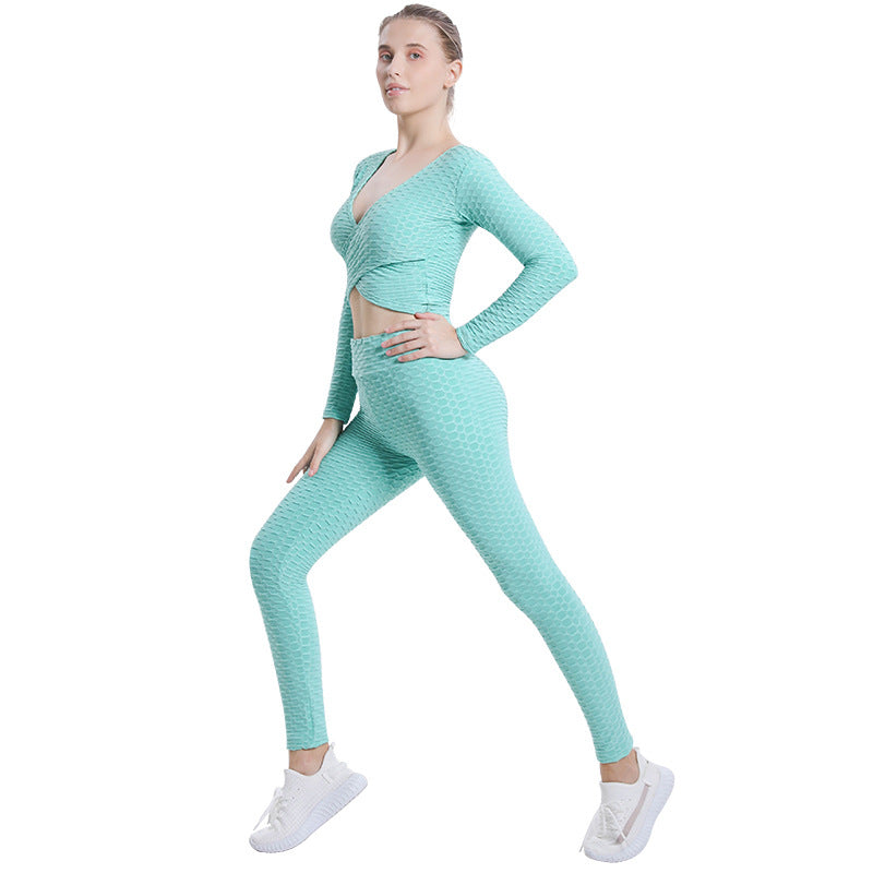 Sexy Bubble Design Women Gym Outfits-Activewear-Green-S-Free Shipping Leatheretro
