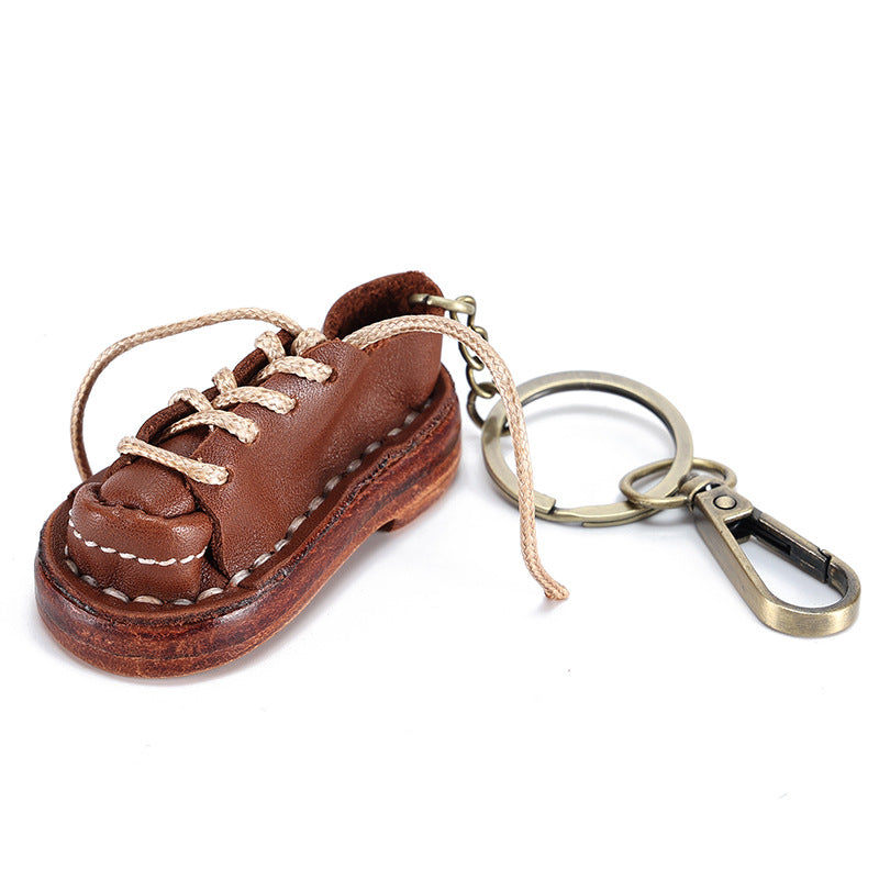 Cowhide Leather Keychains Decoration K152-Keychains-Shoes-Free Shipping Leatheretro