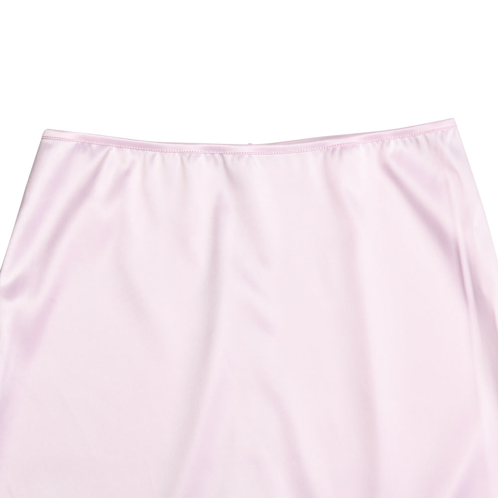 Sexy Women Satin Bodycon Summer Long Skirts-Skirts-Black-S-Free Shipping Leatheretro