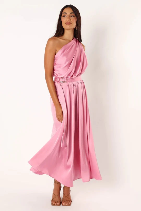 Sexy One Shoulder Summer Dresses-Dresses-A-S-Free Shipping Leatheretro